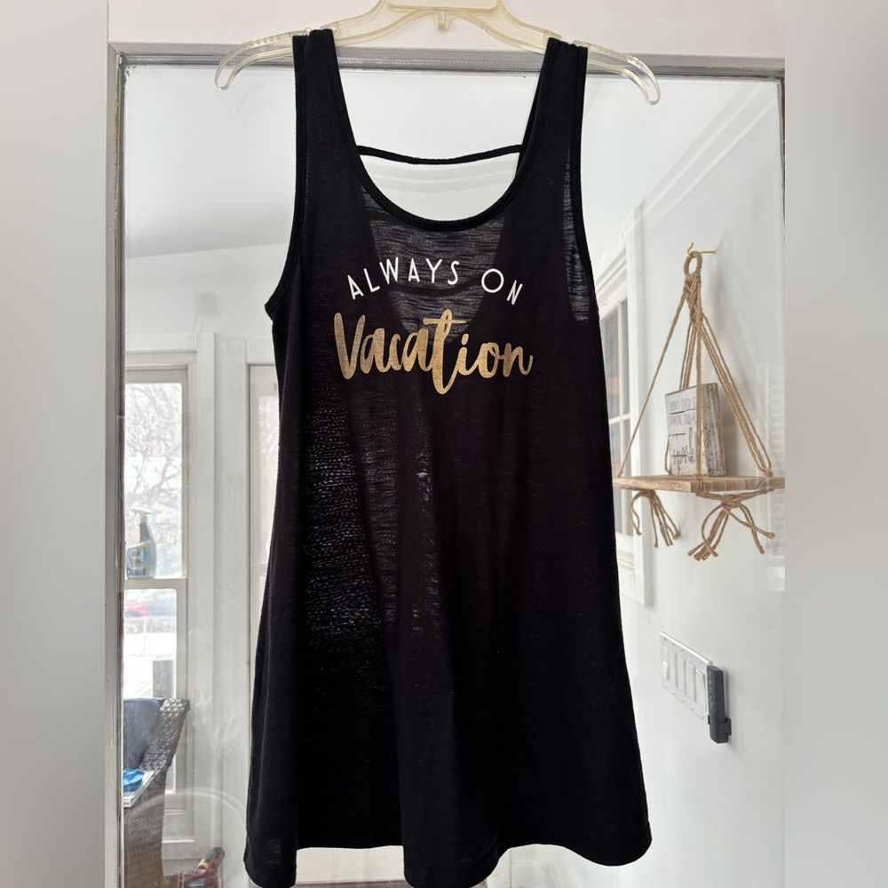 Xhilaration‎ Black Swim Coverup with Open Back